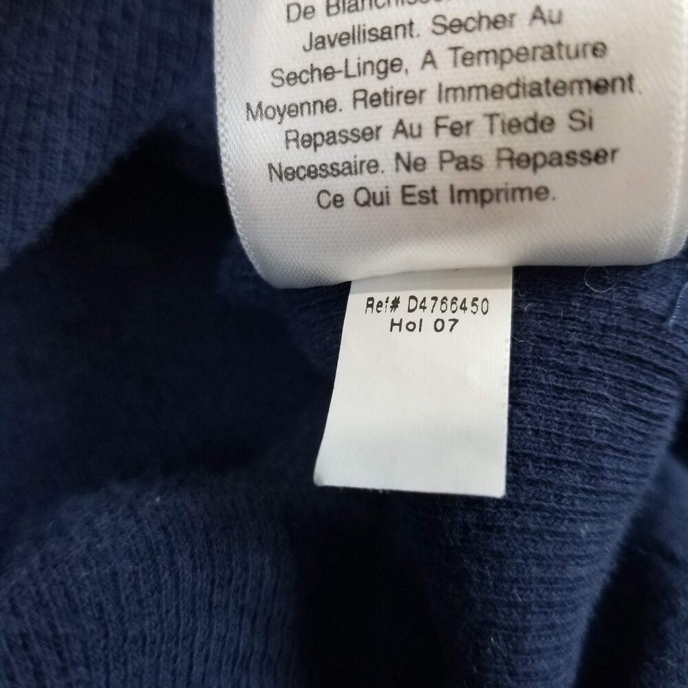 Eddie Bauer Sweater Mens XLT Blue 1/4 Zip Mock Neck Cotton Pullover Tall Casual - Picture 7 of 12